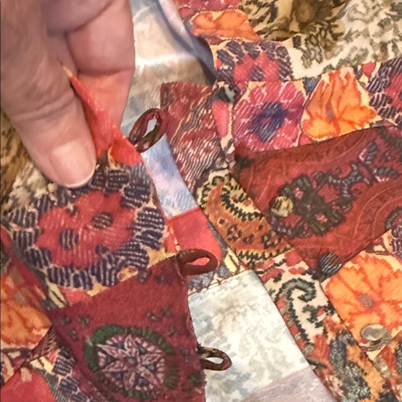 Zara Bohemian Long Sleeve Dress with Red and Brown Tones - Picture 3 of 5